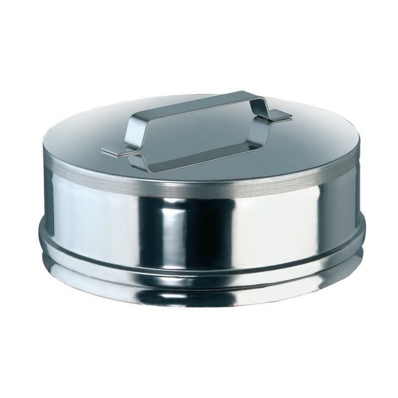 foto del prodotto tappo ispezione inox l 80 mm tappo ispezione fumi d 80