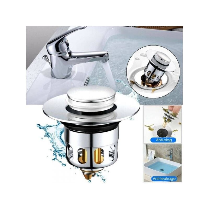 foto del prodotto tappo lavandino universale pop up, 26mm 42mm, 87250