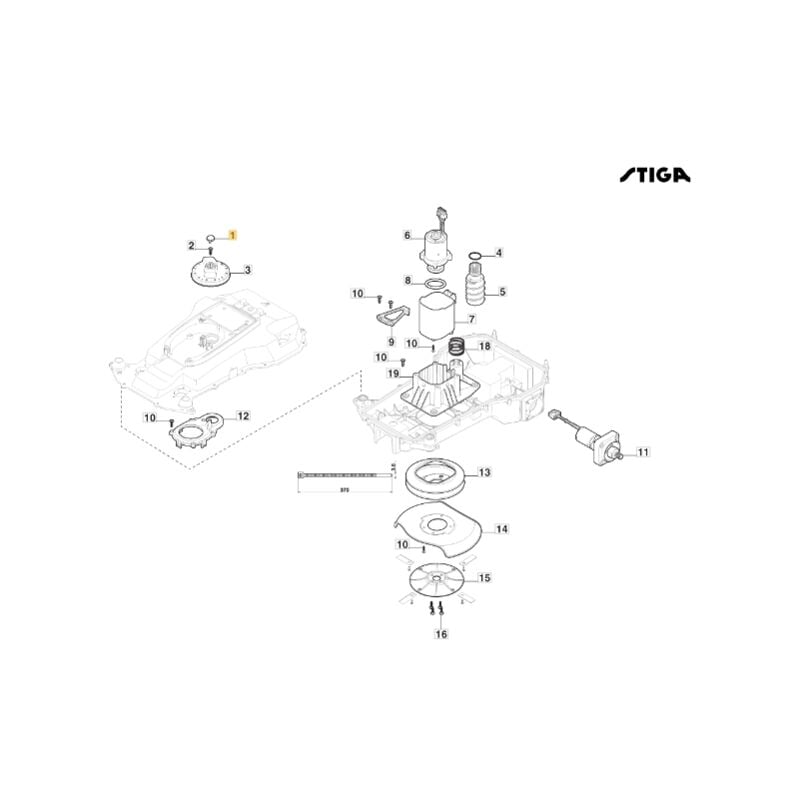 foto del prodotto tappo manopola altezza robot rasaerba modelli g1200 originale stiga 322820095 0