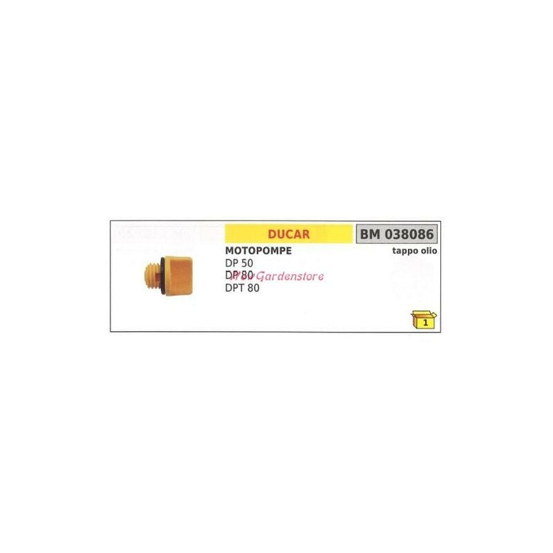foto del prodotto tappo olio ducar motopompa dp 50 80 dpt 80 038086