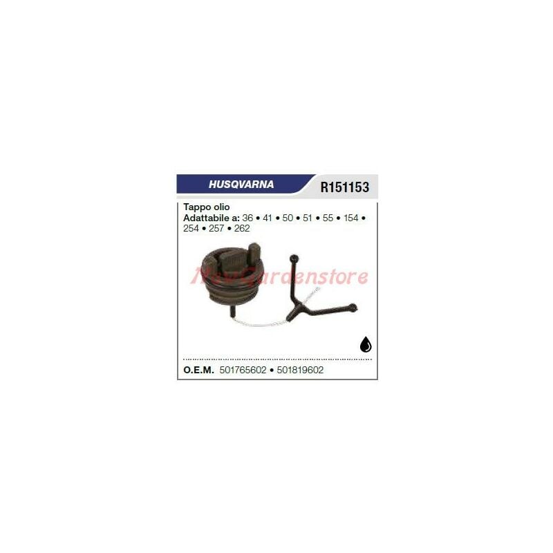 foto del prodotto tappo olio husqvarna motosega 36 41 50 51 55 154 254 257 262 r151153