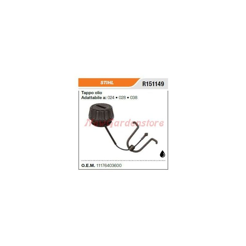 foto del prodotto tappo olio serbatoio stihl motosega 024 028 038 1117 640 3600 compatibile