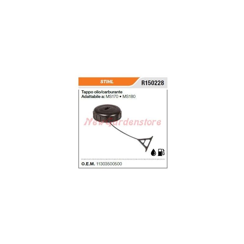 foto del prodotto tappo olio stihl motosega ms170 ms 180 compatibile r150228 1130 350 0500
