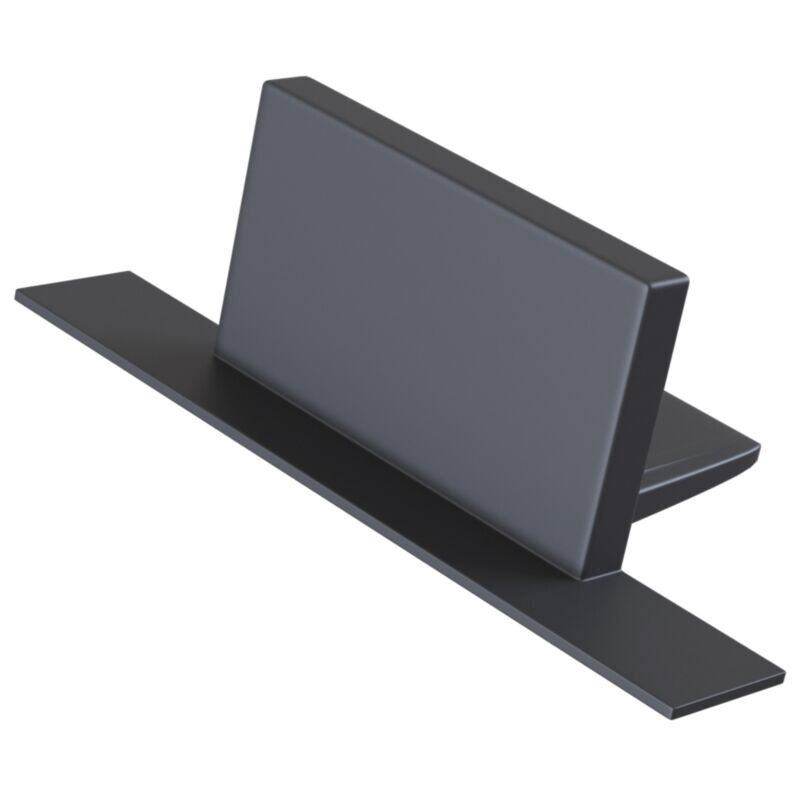 foto del prodotto tappo per binario in alluminio nero