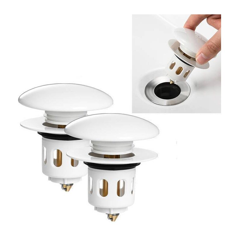foto del prodotto tappo per lavello in ceramica, piletta di scarico a pressione con tappo in ceramica, valvola di ritegno per lavello, tappo universale per lavello,