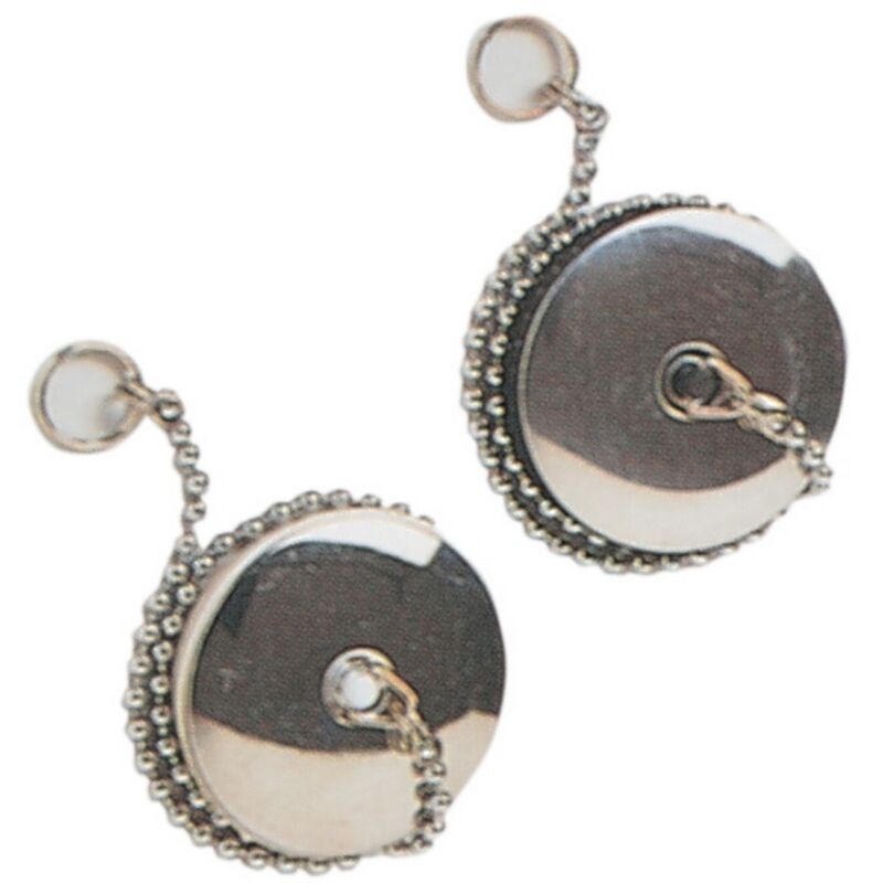 foto del prodotto tappo per sanitari con placca acciaio inox e catena mm 40 per lavello lavabo