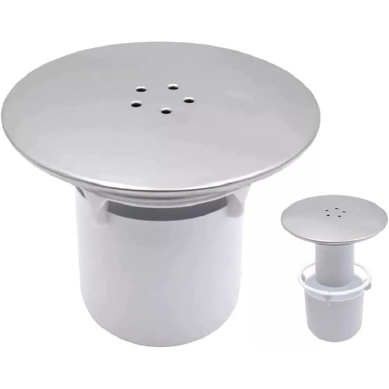 foto del prodotto tappo per scarico doccia 90 mm 115 mm foro di scarico sostitutivo facile da installare finitura cromata flusso rapido copertura per scarico