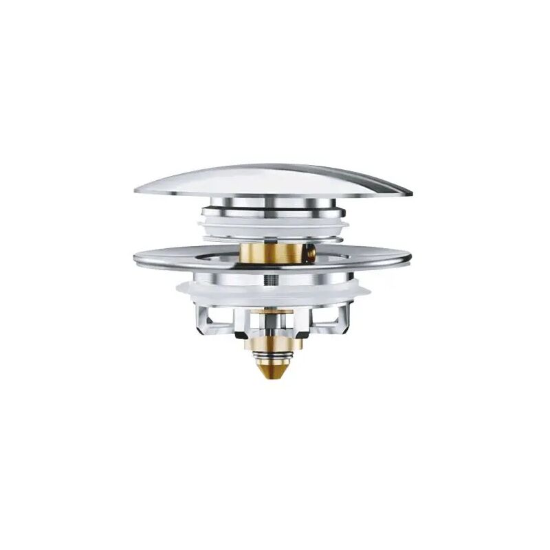 foto del prodotto tappo piletta click clack per sostituzione modello puffomax tappo 66 altezza 28,5 mm ambra water