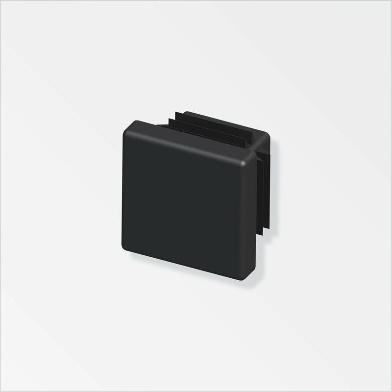 foto del prodotto tappo quadrato a lamelle 15,5 nero 2 pezzi