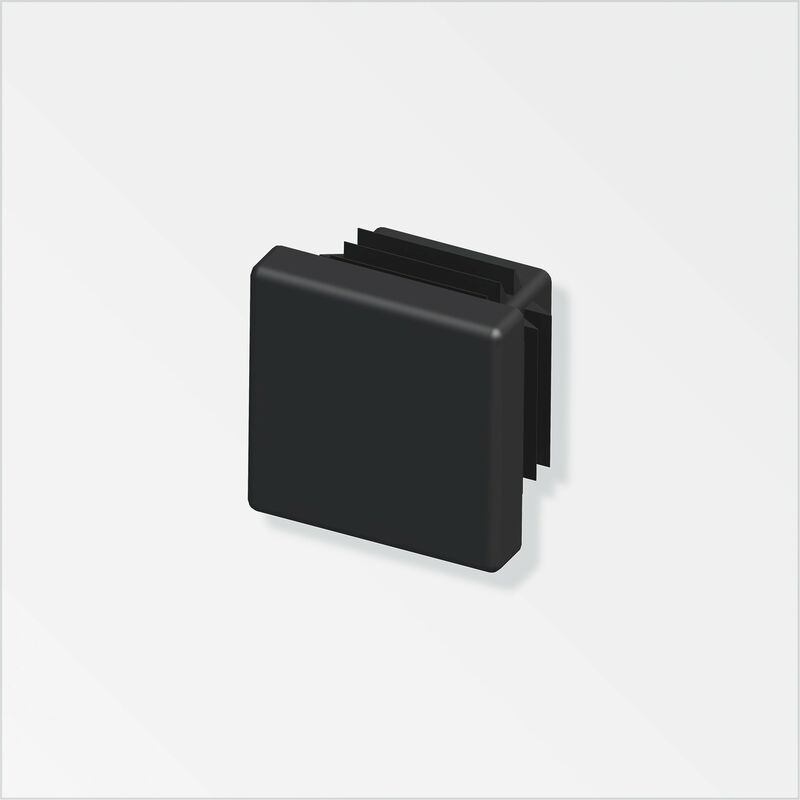 foto del prodotto tappo quadrato a lamelle 19,5 nero 2 pezzi