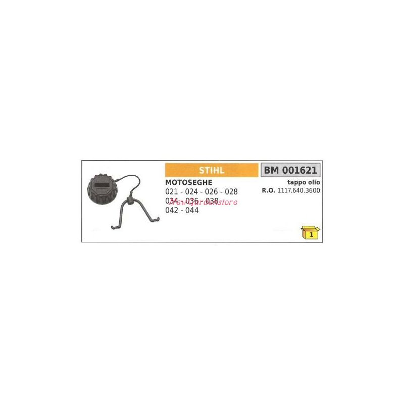 foto del prodotto tappo serbatoio olio motore stihl motosega 021 024 026 028 001621