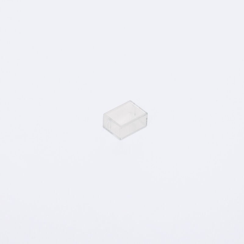 foto del prodotto tappo terminale striscia led silicone flex smd cob larga 12mm trasparente