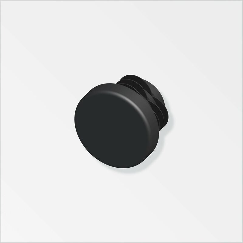 foto del prodotto tappo tondo a lamelle 23,5 nero 2 pezzi