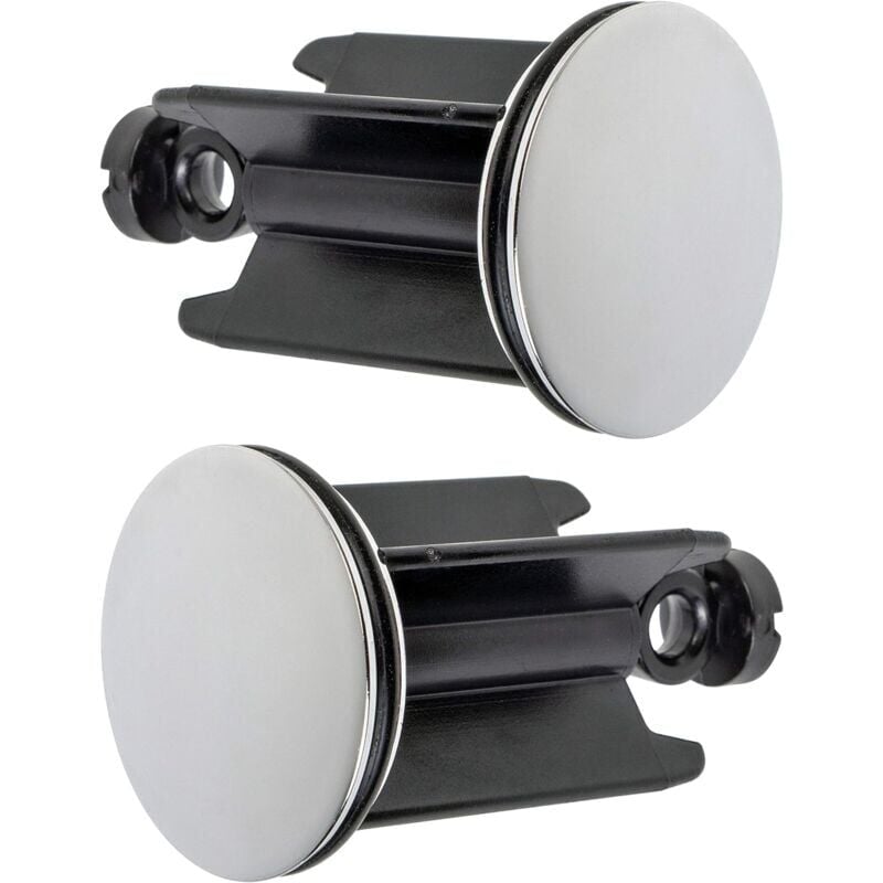 immagine 0 del prodotto tappo universale per lavandino del bagno 40 mm, confezione da 2, tappo di scarico cromato, in ottone, con guarnizione in gomma, tappo regolabile in