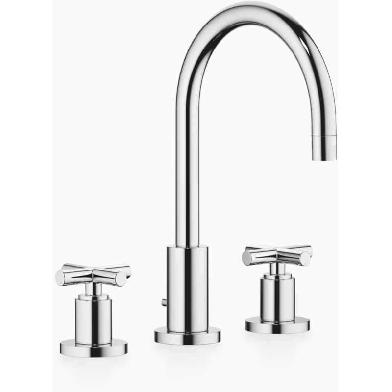 foto del prodotto tara, m langeur lavabo 3 trous, avec vidage, saillie dornbracht