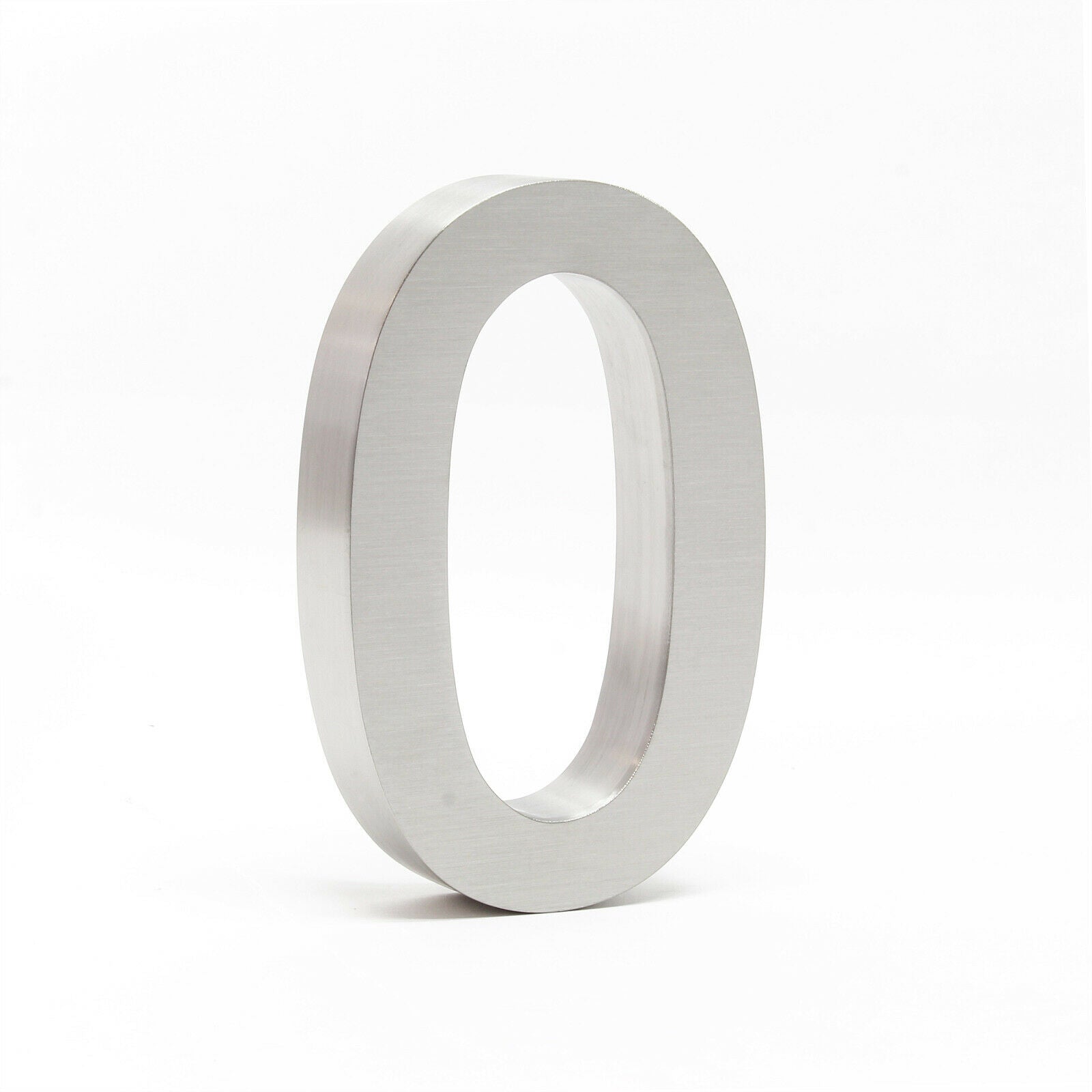 foto del prodotto targa civica 0 acciaio inox 20 cm materiale di montaggio arial 3d 16 0001424