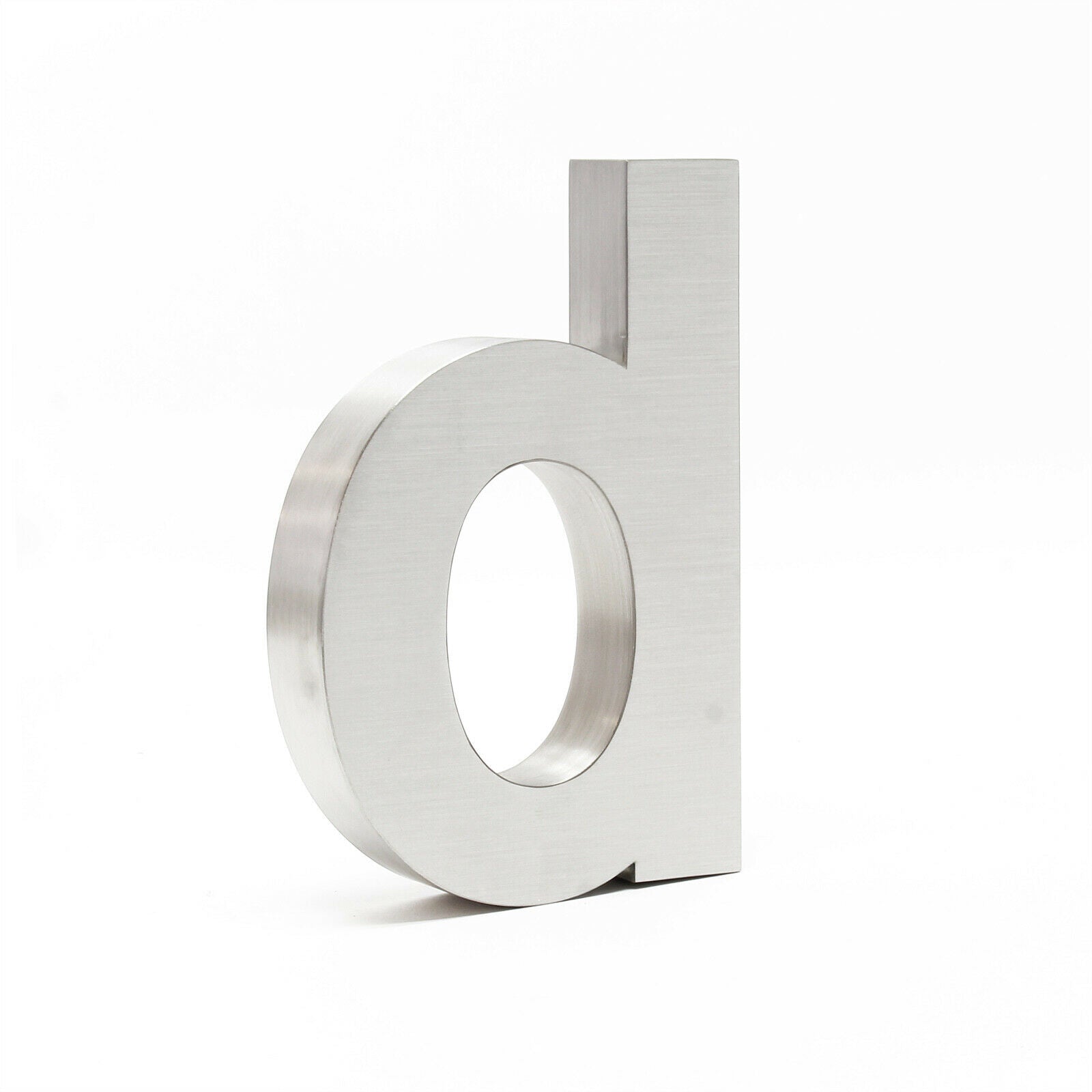 foto del prodotto targa civica d acciaio pregiato 20 cm materiale di fissaggio arial 3d 16 0001437