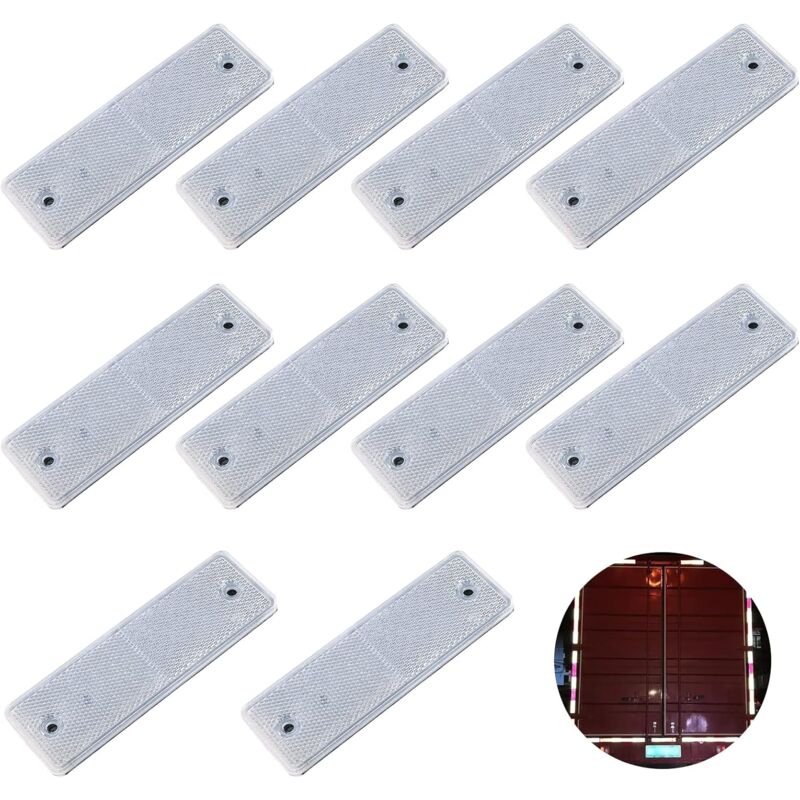 foto del prodotto targa di avvertimento riflettente, catarifrangenti rettangolari, catarifrangenti di sicurezza, catarifrangenti per rimorchi, catarifrangenti per