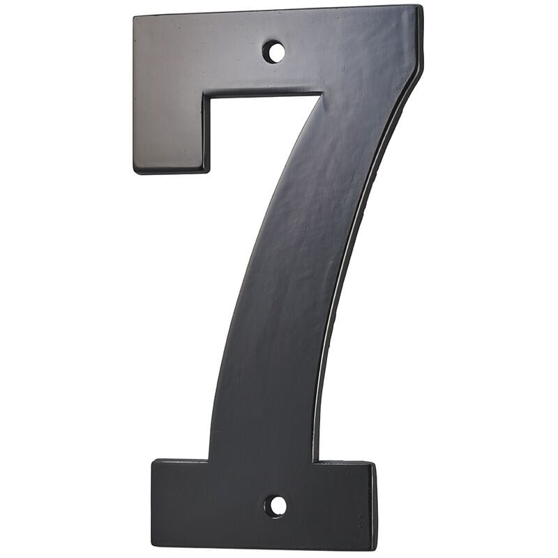 foto del prodotto targa numero civico 7 ,altezza 80mm nero metallo, da avvitare thirard