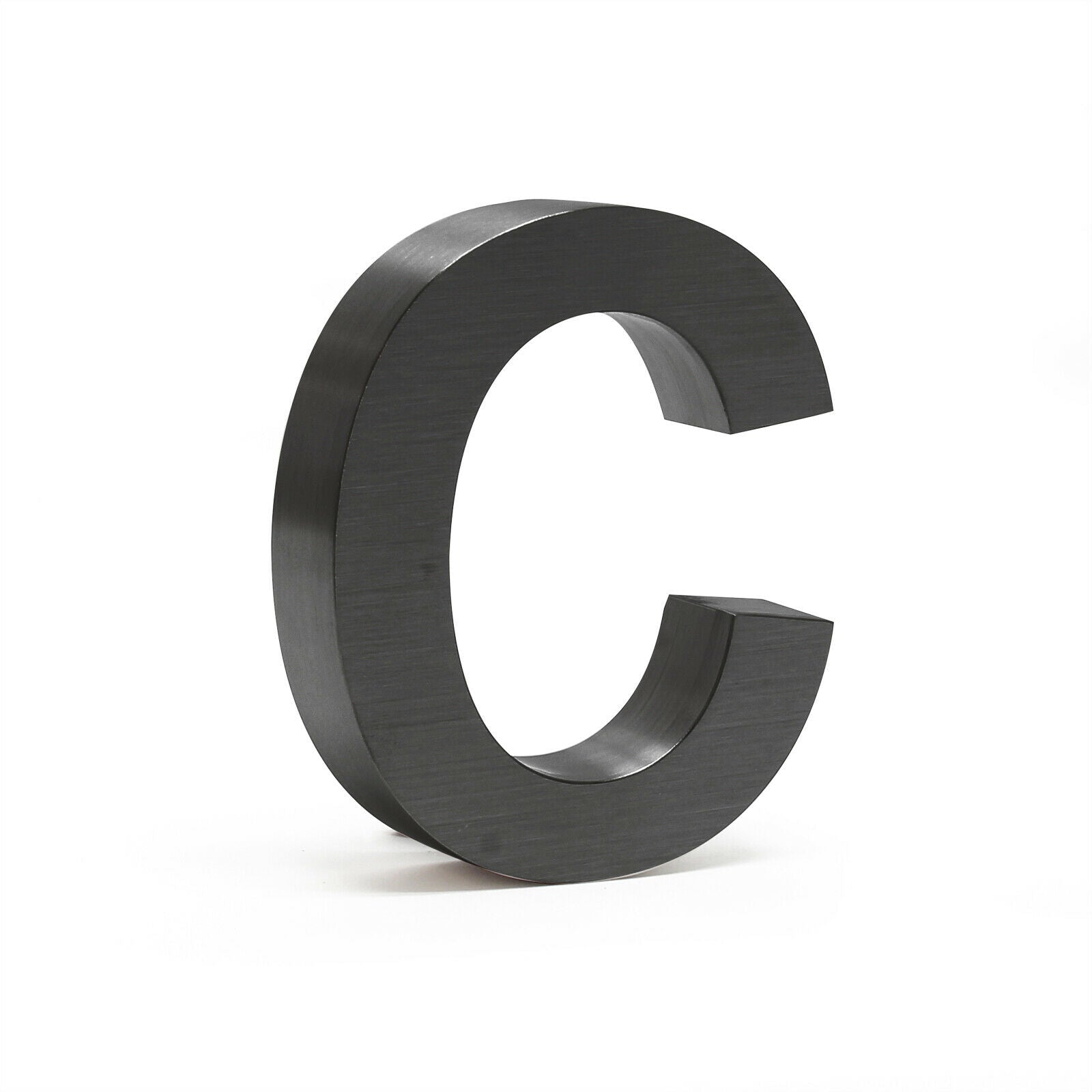 foto del prodotto targa numero civico b arial antracite 3d 15 cm acciaio pregiato resistente agli agenti atmosferici 16 0001449