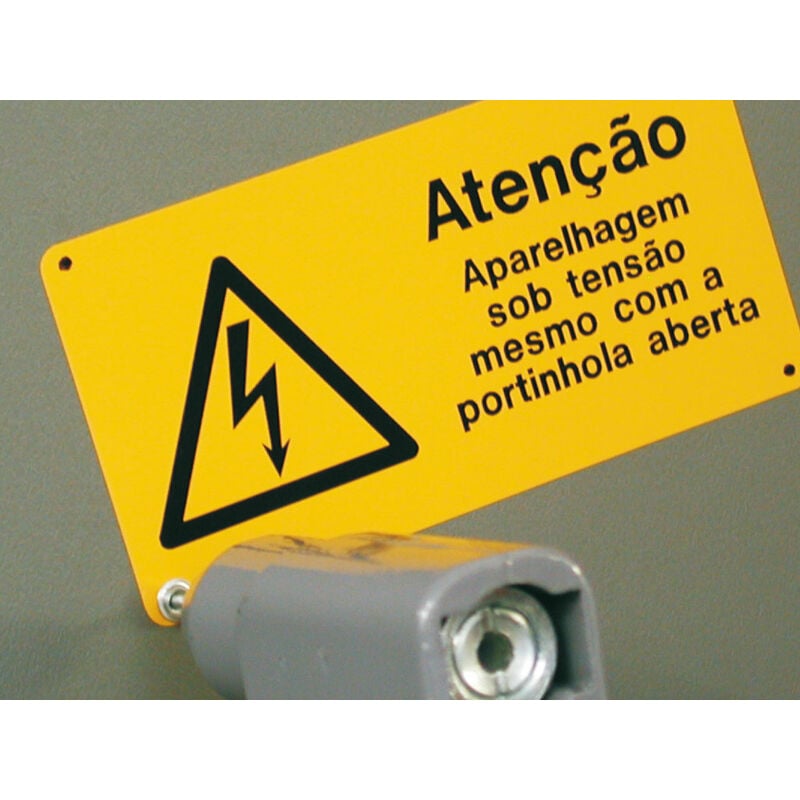 foto del prodotto targa per segnalazione pvc giallo