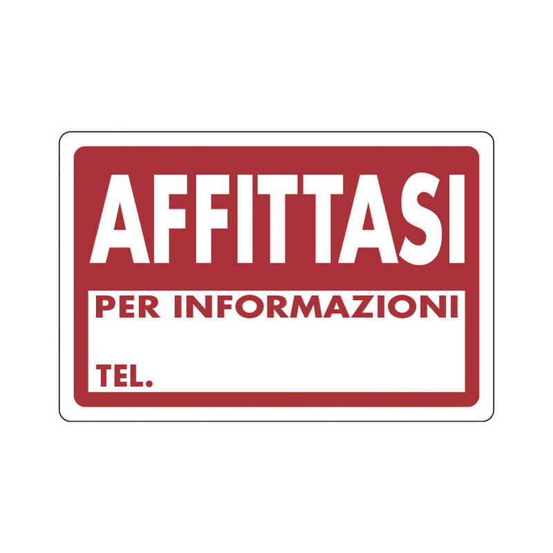 foto del prodotto targa segnal.affittasi