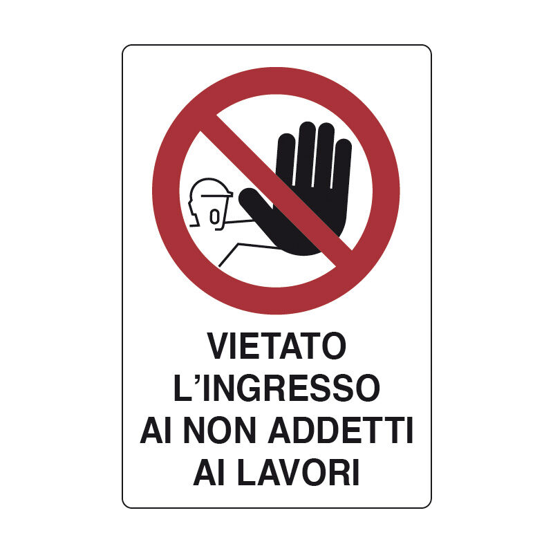foto del prodotto targa segnal.vietato lingresso ai non ad.
