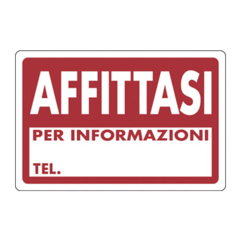 foto del prodotto targa segnaletica affittasi . prezzo per 1 pezzo.