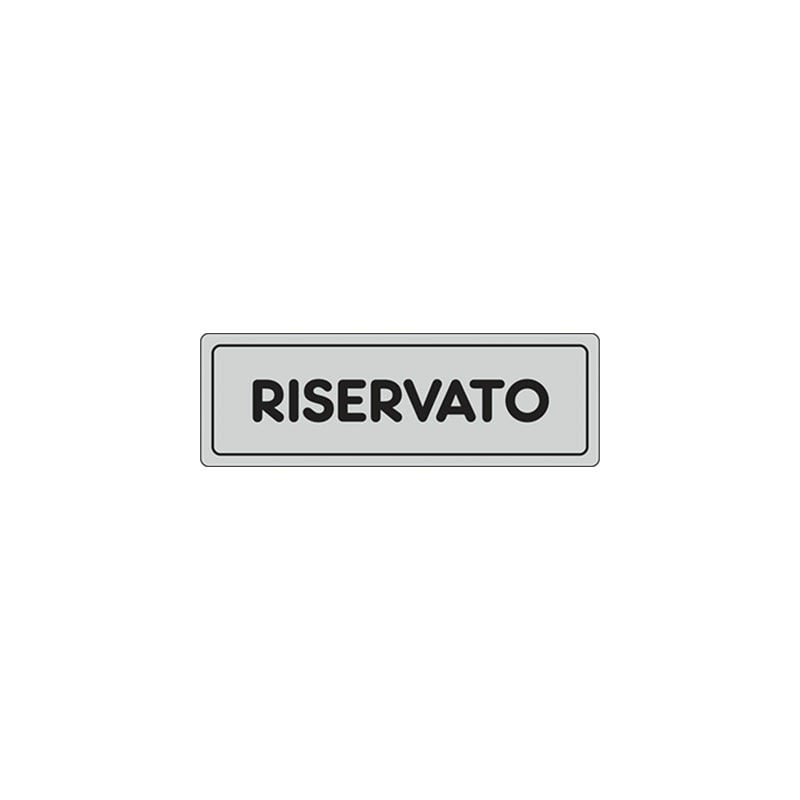 foto del prodotto targhe vinile 15x5 targhe adesiva riservato
