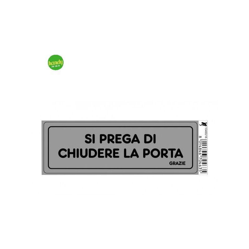 foto del prodotto targhetta adesiva 3m chiudere la porta 15 x 5 x 0,5 cm