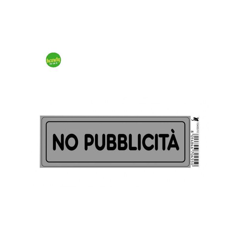 foto del prodotto targhetta adesiva 3m no pubblicita 15 x 5 x 0,5 cm