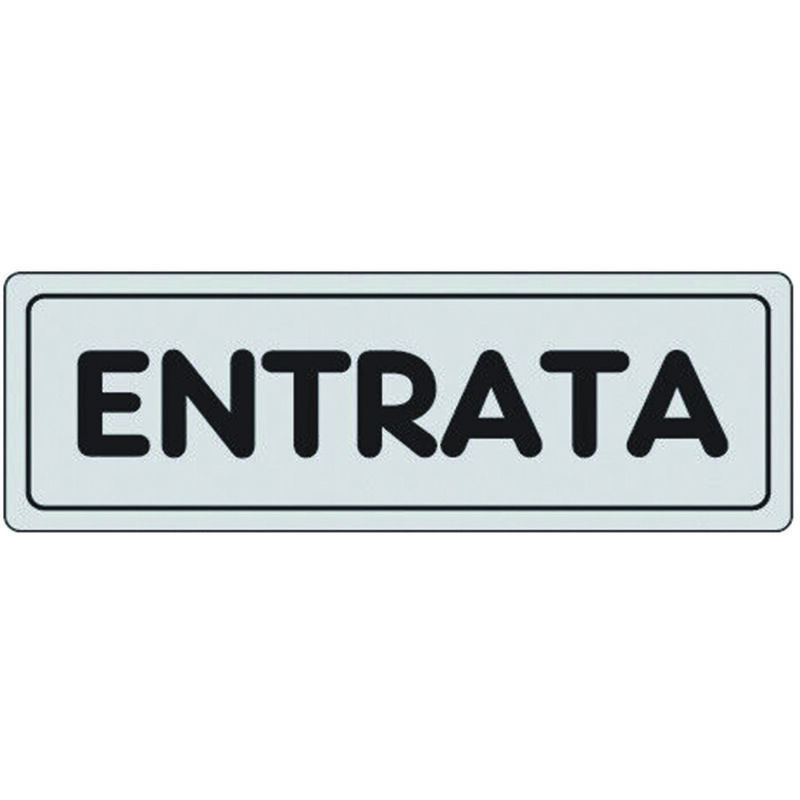 foto del prodotto targhetta adesiva entrata cm.15x5h.