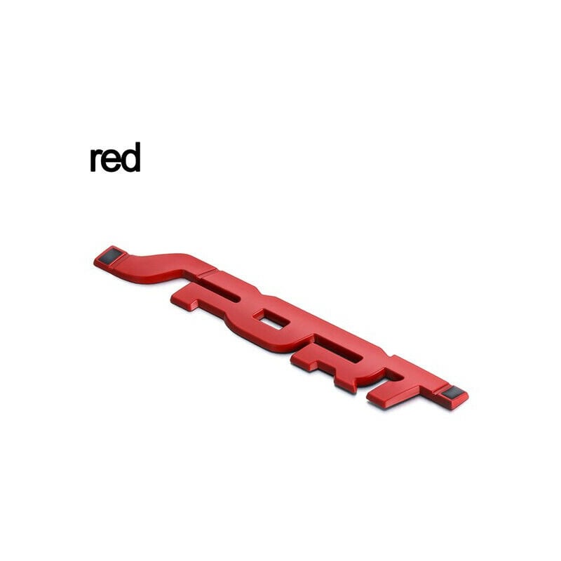 foto del prodotto targhetta adesiva scritta sport in rilievo metal 3d colore rosso