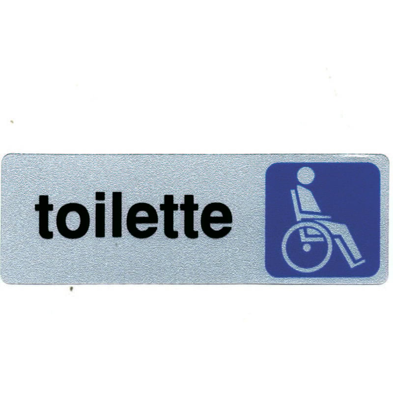 foto del prodotto targhetta adesiva toilette disabili cm.15x5h.