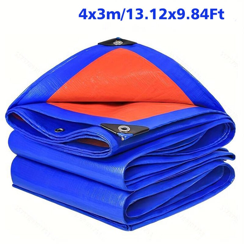 foto del prodotto tarpaulina multifunzione 120 g m2 sdlogal 3x4 m tarpaulina impermeabile e resistente, copertura impermeabile per copertura protettiva in legno con