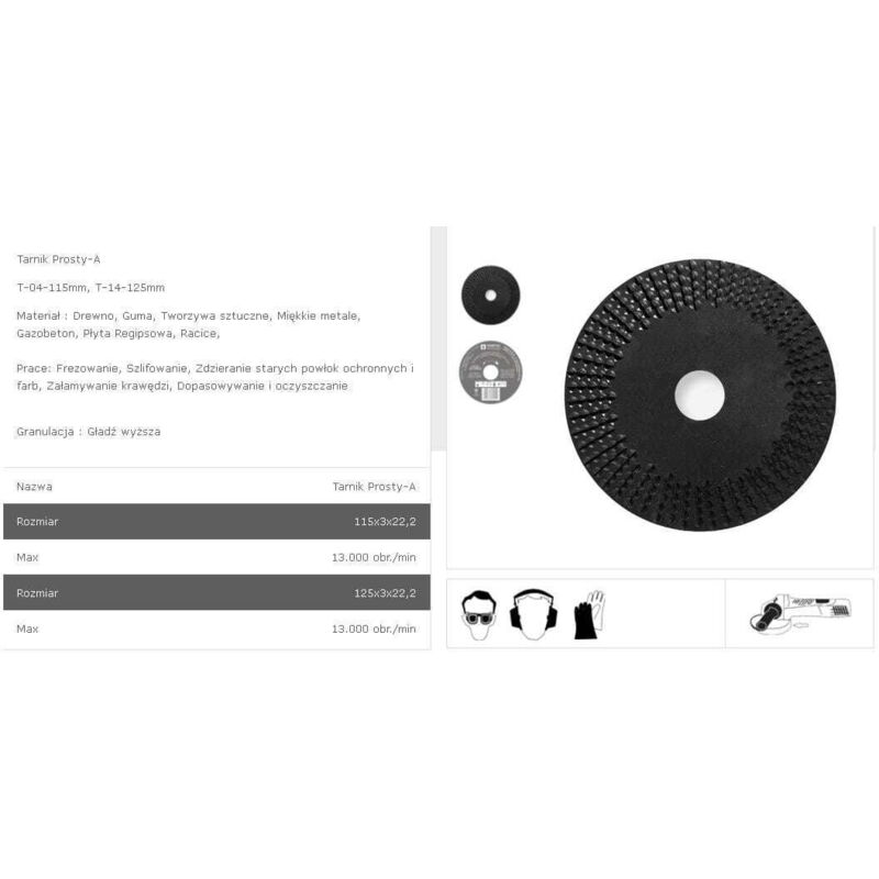 foto del prodotto tarpol straight raspberry fi 125 mm x 3 x 22,2 mm finitura alta t 14