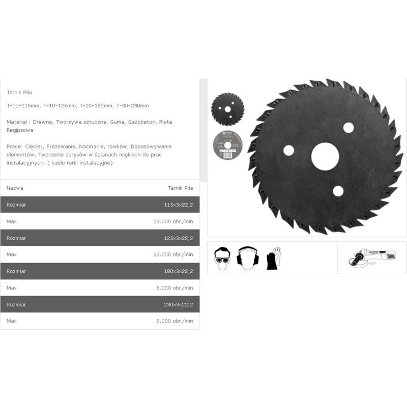 foto del prodotto tarpol tarnik pi a fi 125mm x 3 x 22,2mm t 10