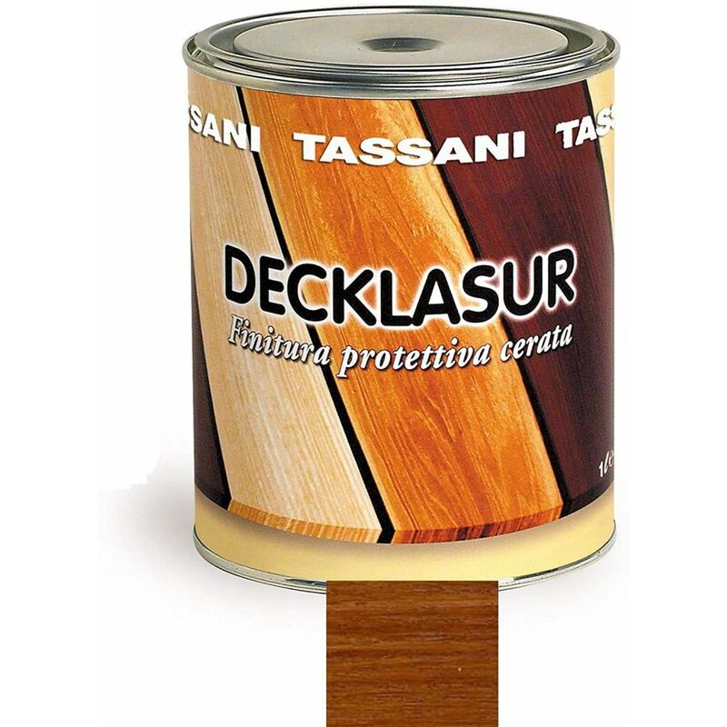 foto del prodotto tassani decklasur finitura cerata a solvente noce chiaro lt. 1