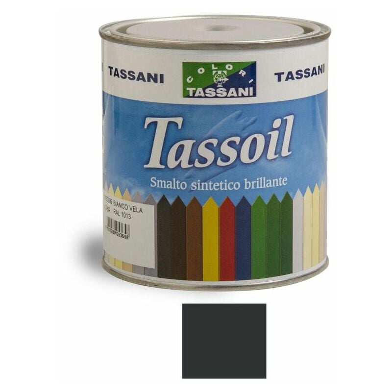 foto del prodotto tassani tassoil smalto sintetico brillante 750 ml grigio macchina