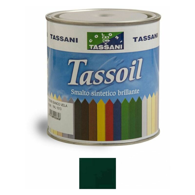 foto del prodotto tassani tassoil smalto sintetico brillante 750 ml verde imperiale