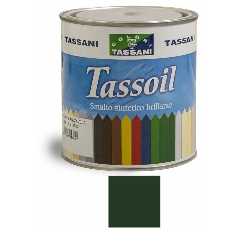foto del prodotto tassani tassoil smalto sintetico brillante 750 ml verde vittoria
