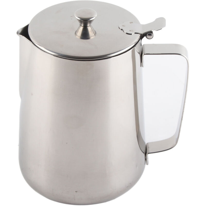 foto del prodotto tasse à caf en acier inoxydable, pichet à mousse de lait avec couvercle pour caf au lait (2000 ml)