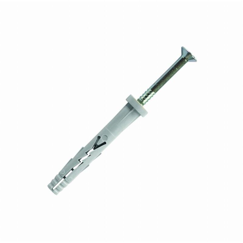 foto del prodotto tasselli a martello con testa piatta in nylon - chiodo inox a4-yzp 6x40mm - confezione da 200