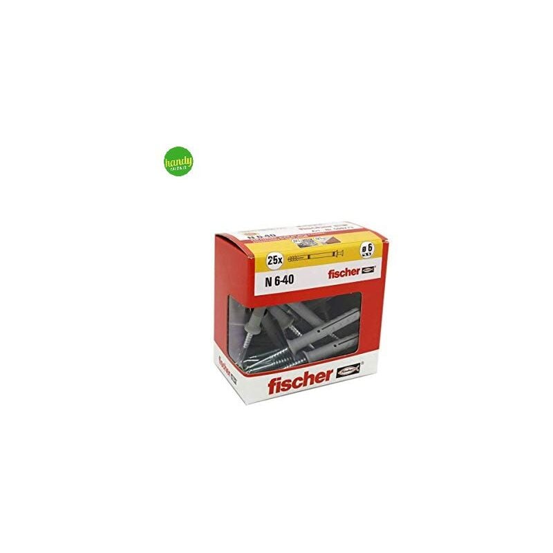 foto del prodotto tasselli chiodi in scatola fischer n 6 40 y a percussione 6 mm 25 pz max 20 kg