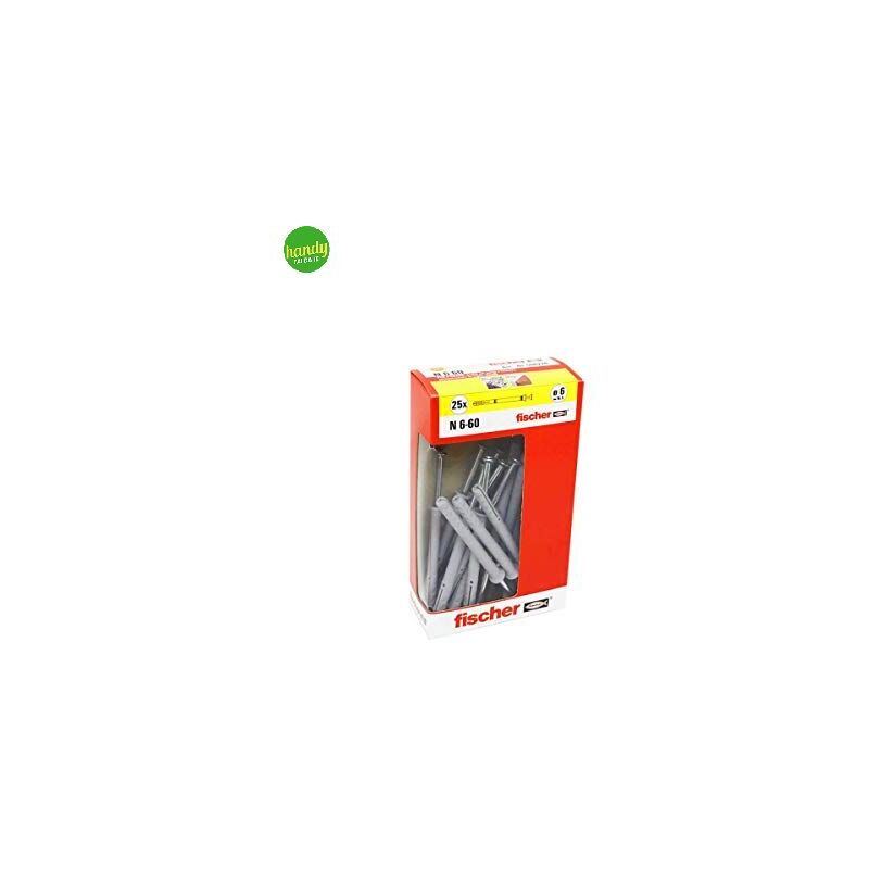 foto del prodotto tasselli chiodi in scatola fischer n 6 60 y a percussione 6 mm 25 pz max 20 kg