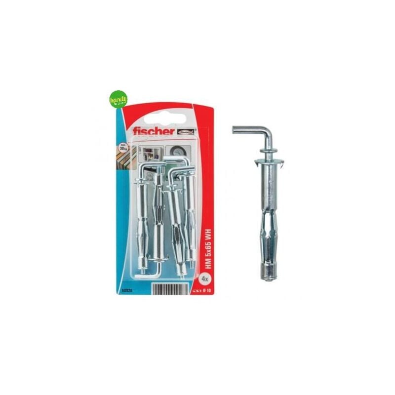 foto del prodotto tasselli ganci angolari per cartongesso fischer in metallo hm 5x37 wh k 5 mm 4 pz