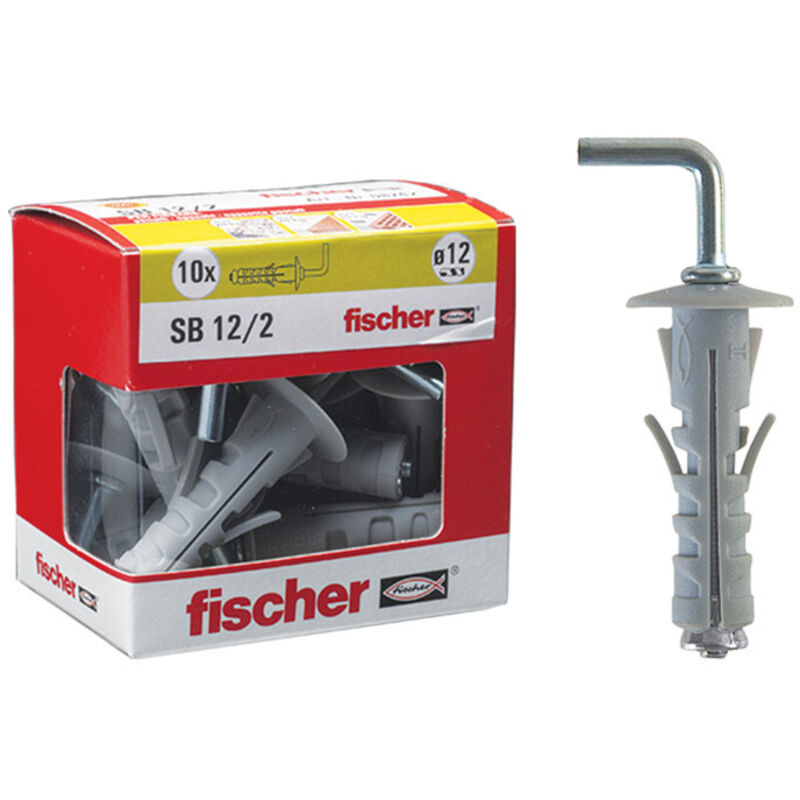 foto del prodotto tasselli + ganci medi in cartone fischer sb 12/2 y 12 mm 10 pz max 25 kg