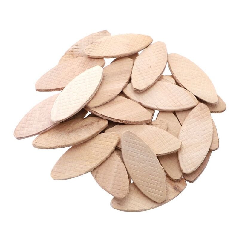 foto del prodotto tasselli in legno lamello misura 0, confezione da 100, tasselli piatti in legno di faggio di alta qualità per falegnami e progetti fai da te