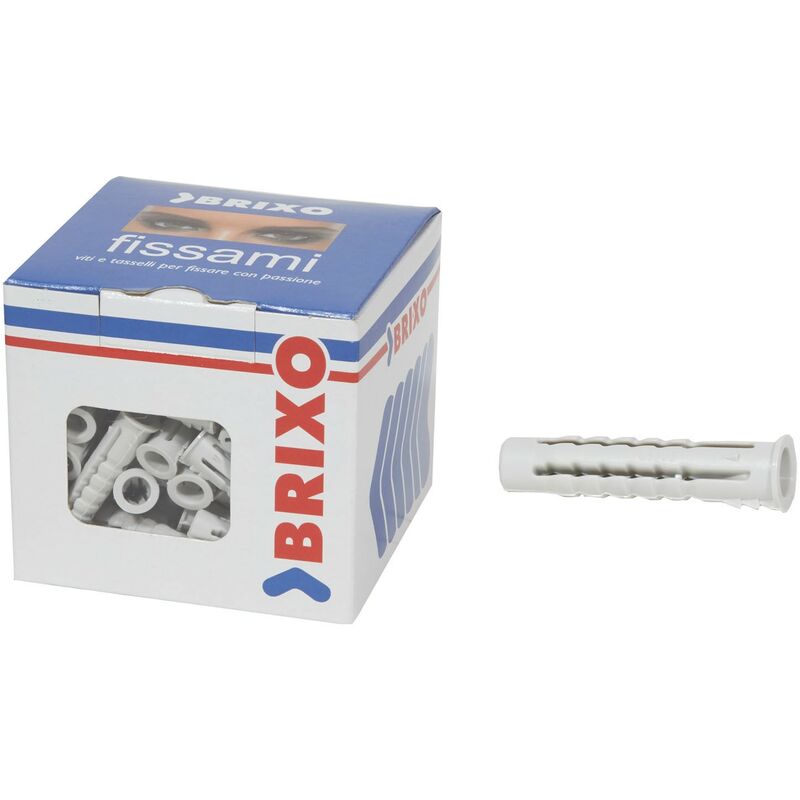 foto del prodotto tasselli in nylon brixo bsx 8 l. mm. 40 per viti mm. 4,5 6 conf. 100pz
