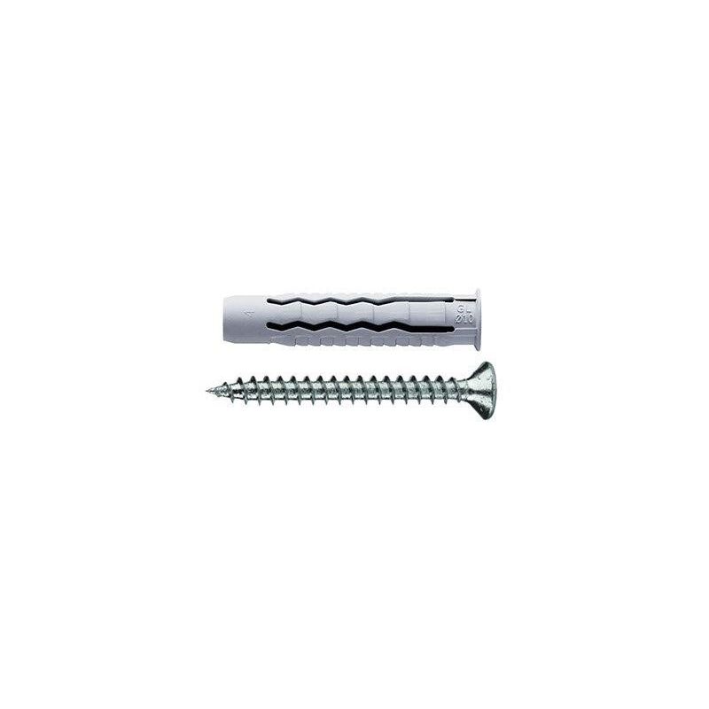 foto del prodotto tasselli in nylon universali a 4 settori 8 x 50 vite tps 5,0 x 60 30 pz.